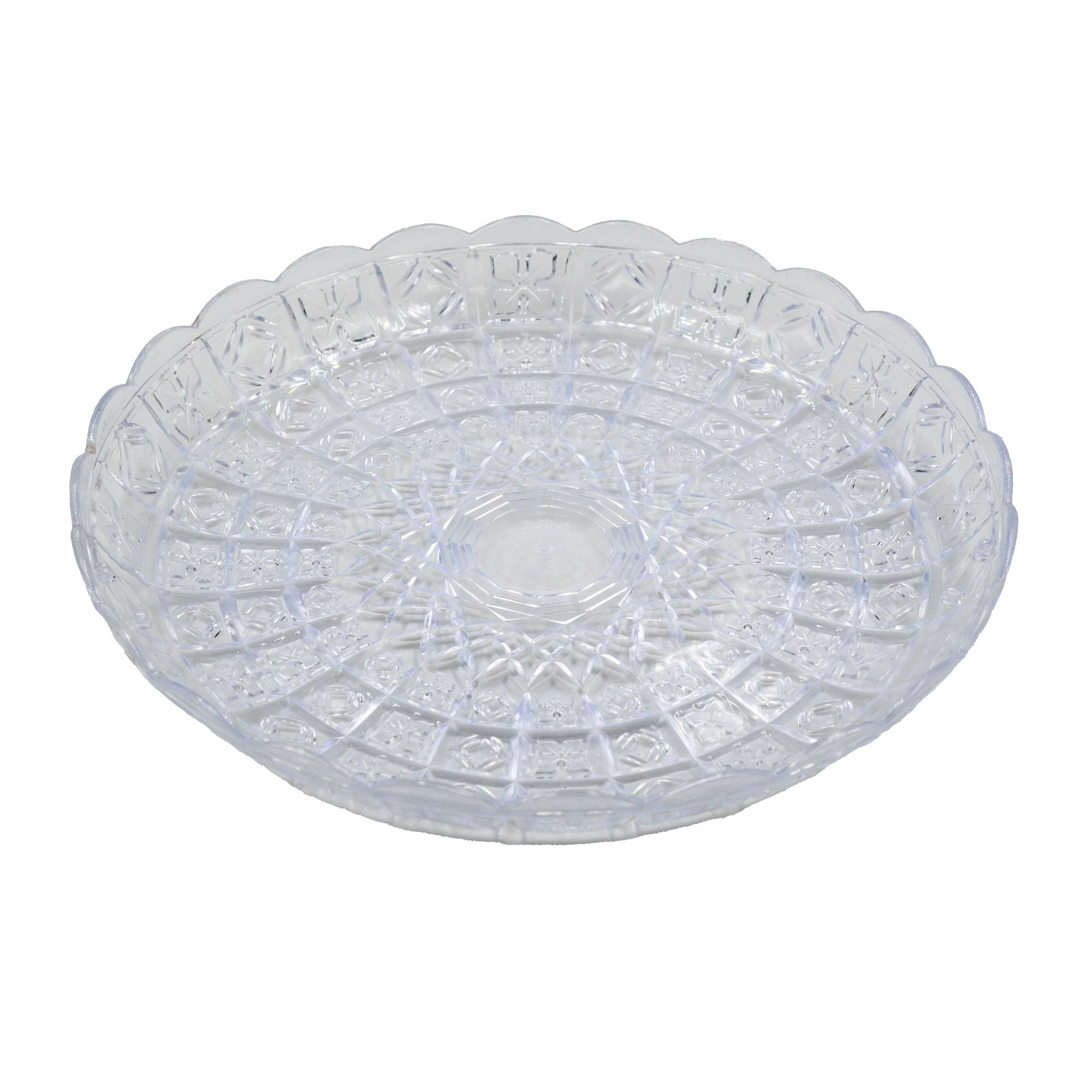 Serving Tray 11 IN PS Clear Round 25/Case