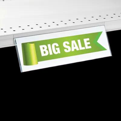 Shelf Sign Holder 11X3.5 IN Plastic Clear 3 Fold Price Channel 500/Case