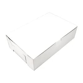 Bakery Box 11X7.25X3 IN Clay-Coated Kraft Board White Kraft Rectangle Lock Corner Tuck Top 250/Case