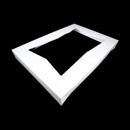 Bakery Box Top 26.5X19X3 IN SBS Paperboard White Rectangle 4 Corner Beers With Window 50/Case