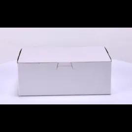 Bakery Box 8X5X3 IN Clay-Coated Kraft Board White Kraft Rectangle Lock Corner Tuck Top 250/Case