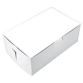 Bakery Box 8X5X3 IN Clay-Coated Kraft Board White Kraft Rectangle Lock Corner Tuck Top 250/Case