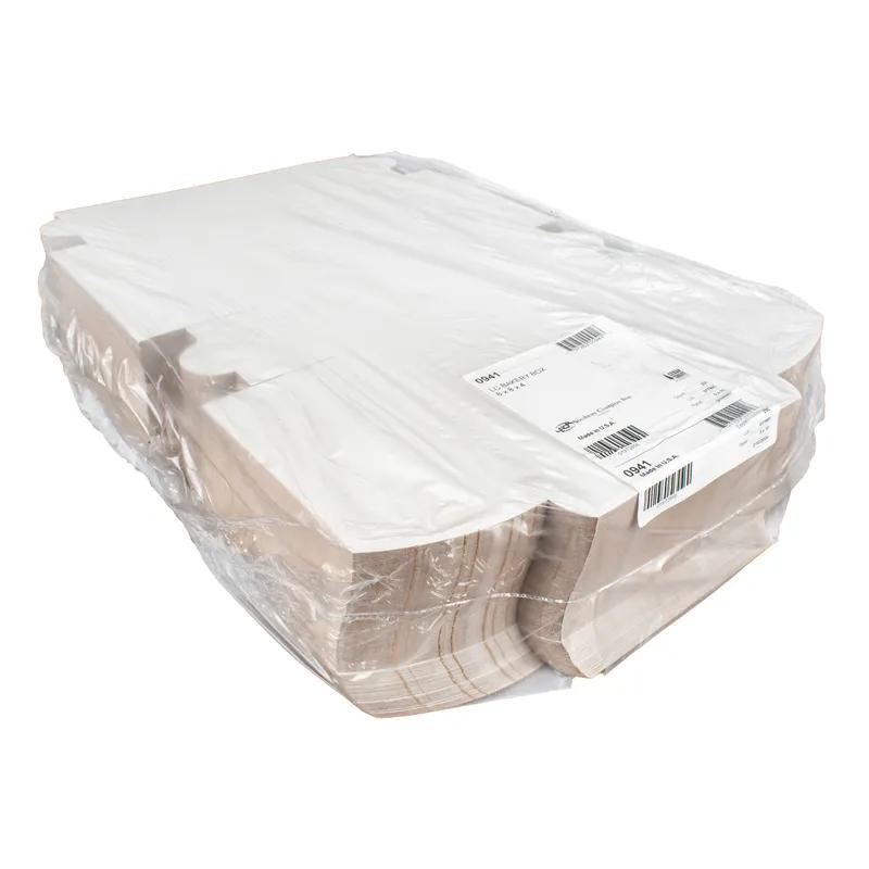 Bakery Box 8X8X4 IN Clay-Coated Kraft Board White Kraft Square Lock Corner Tuck Top 250/Bundle
