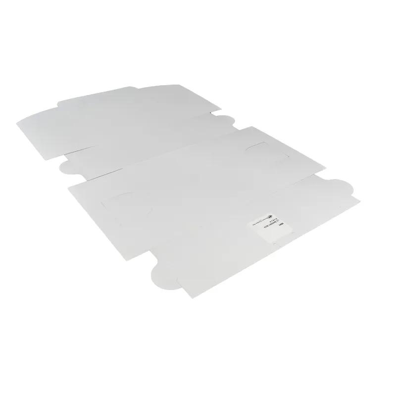 Bakery Box 8X8X4 IN Clay-Coated Kraft Board White Kraft Square Lock Corner Tuck Top 250/Bundle