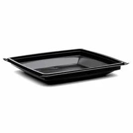 The BOTTLEBOX ® Take-Out Container Base 10.25X10.25X1.42 IN PP Black Square Shallow 300/Case