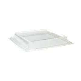 The BOTTLEBOX ® Lid 10.25X10.25X1.4 IN RPET Clear Square For 56 OZ Container Unhinged Vented 300/Case