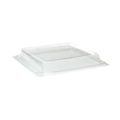 The BOTTLEBOX ® Lid 10.25X10.25X1.4 IN RPET Clear For 56 OZ Container Unhinged Vented 300/Case
