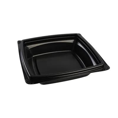 The BOTTLEBOX ® Take-Out Container Base 6.25X6.25X1.5 IN PP Black 800/Case