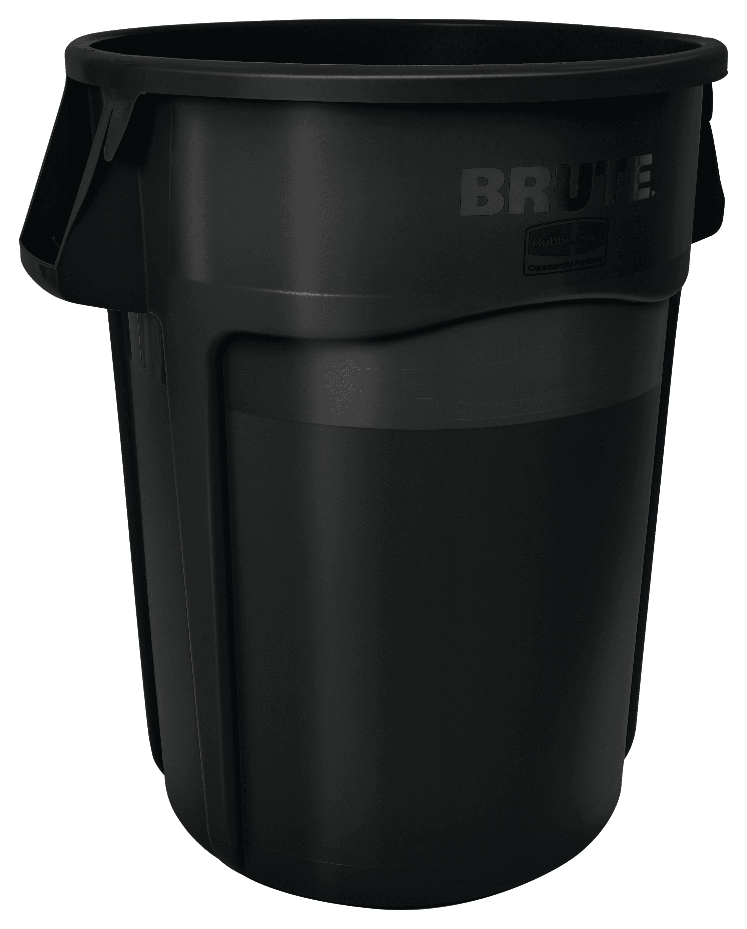 Brute® 1-Stream Trash Can 28.03X24.09X31.3 IN 44 GAL 176 QT Black Round Resin Stationary Food Safe 1/Each