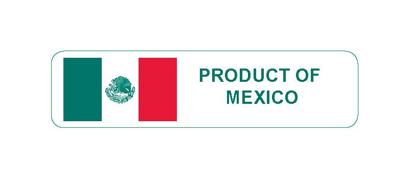 Product Of Mexico Label 250/Roll