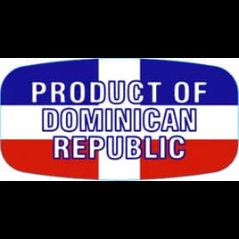 Product of Dominican Republic Origin Label Red Blue White Short Oval 1000 Count/Roll 60 Rolls/Case 60000 Count/Case