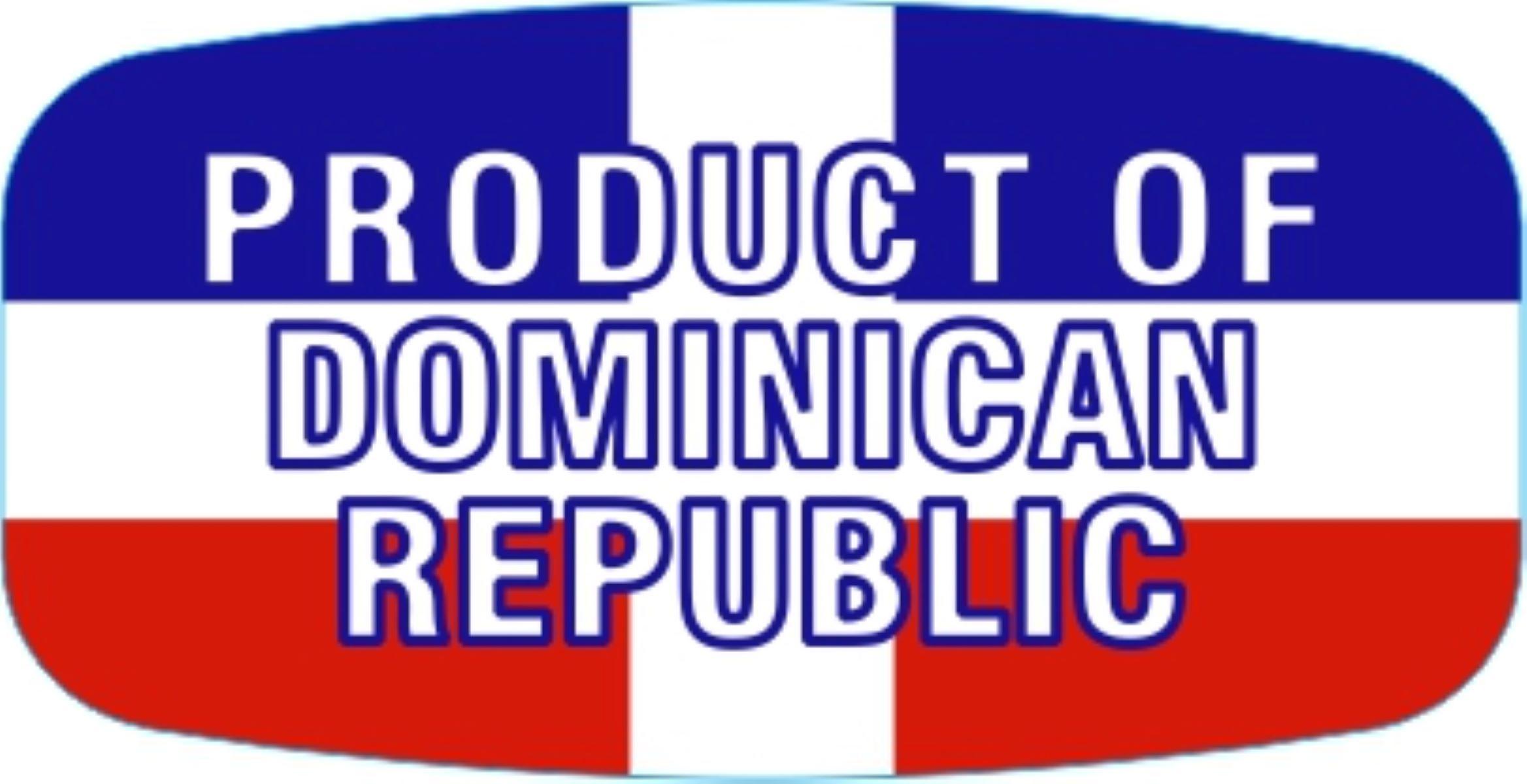 Product of Dominican Republic Origin Label Red Blue White Short Oval 1000 Count/Roll 60 Rolls/Case 60000 Count/Case