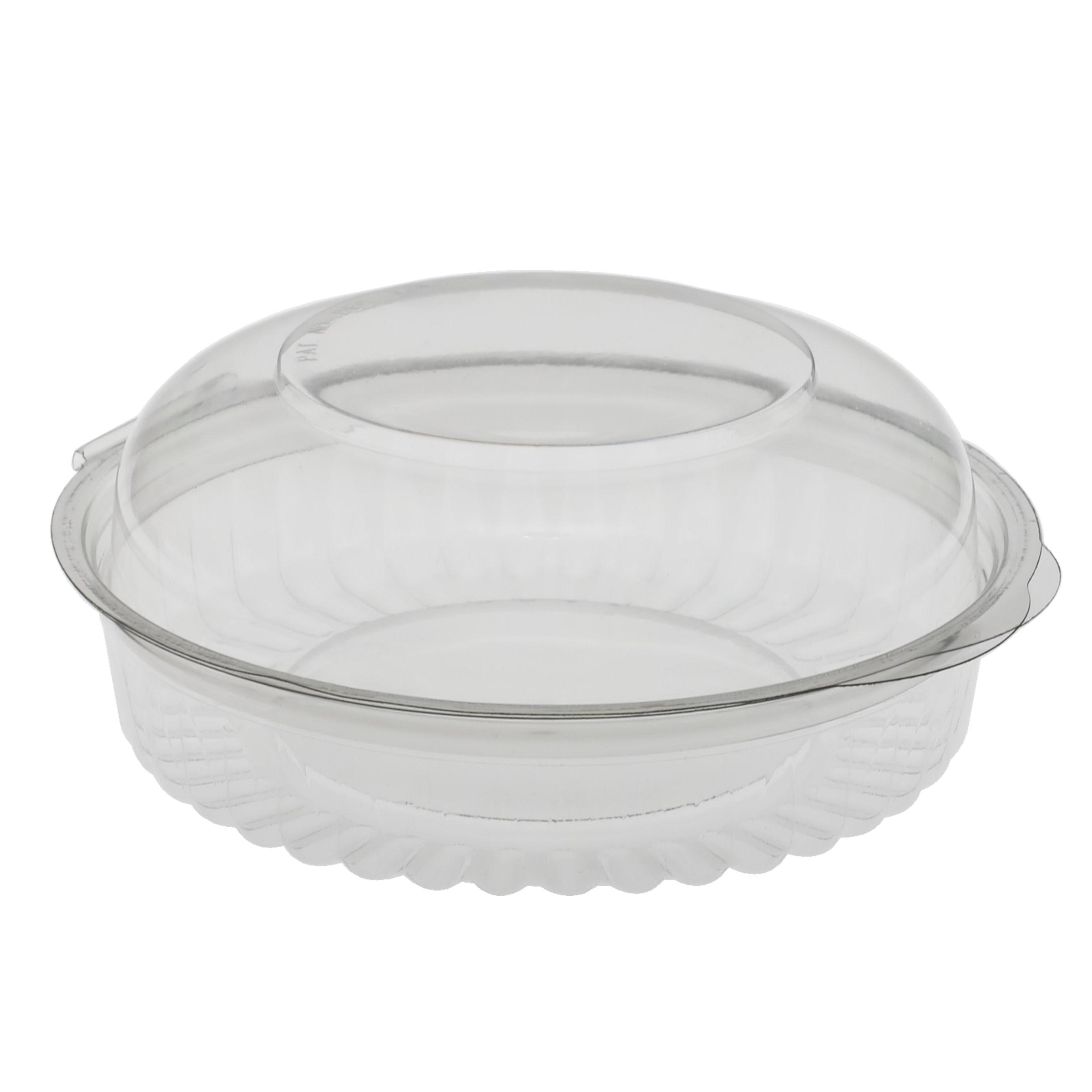Sho-Bowl Bowl & Lid Combo With Dome Lid 18 OZ PET Clear Round Hinged 150/Case