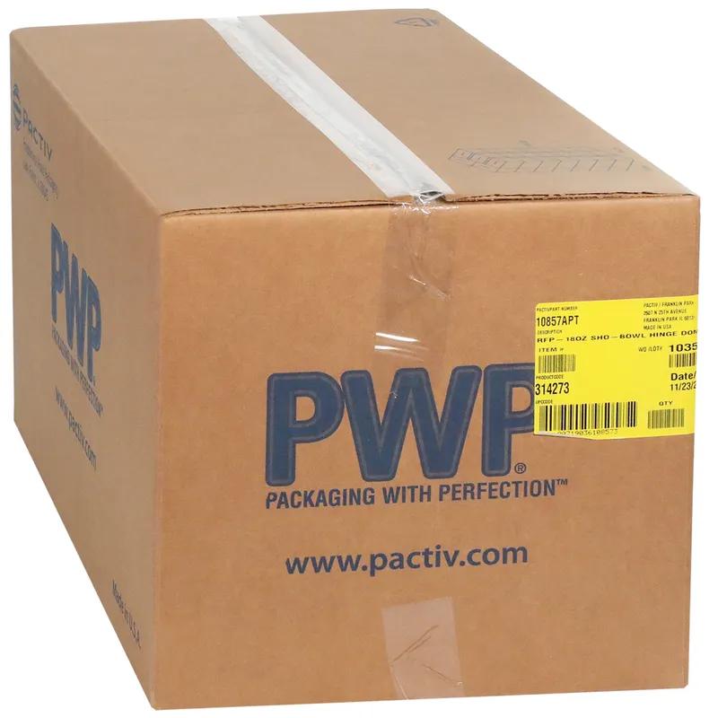 Sho-Bowl Bowl & Lid Combo With Dome Lid 18 OZ PET Clear Round Hinged 150/Case