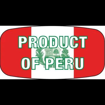 Product Of Peru Label Oval 1000/Roll