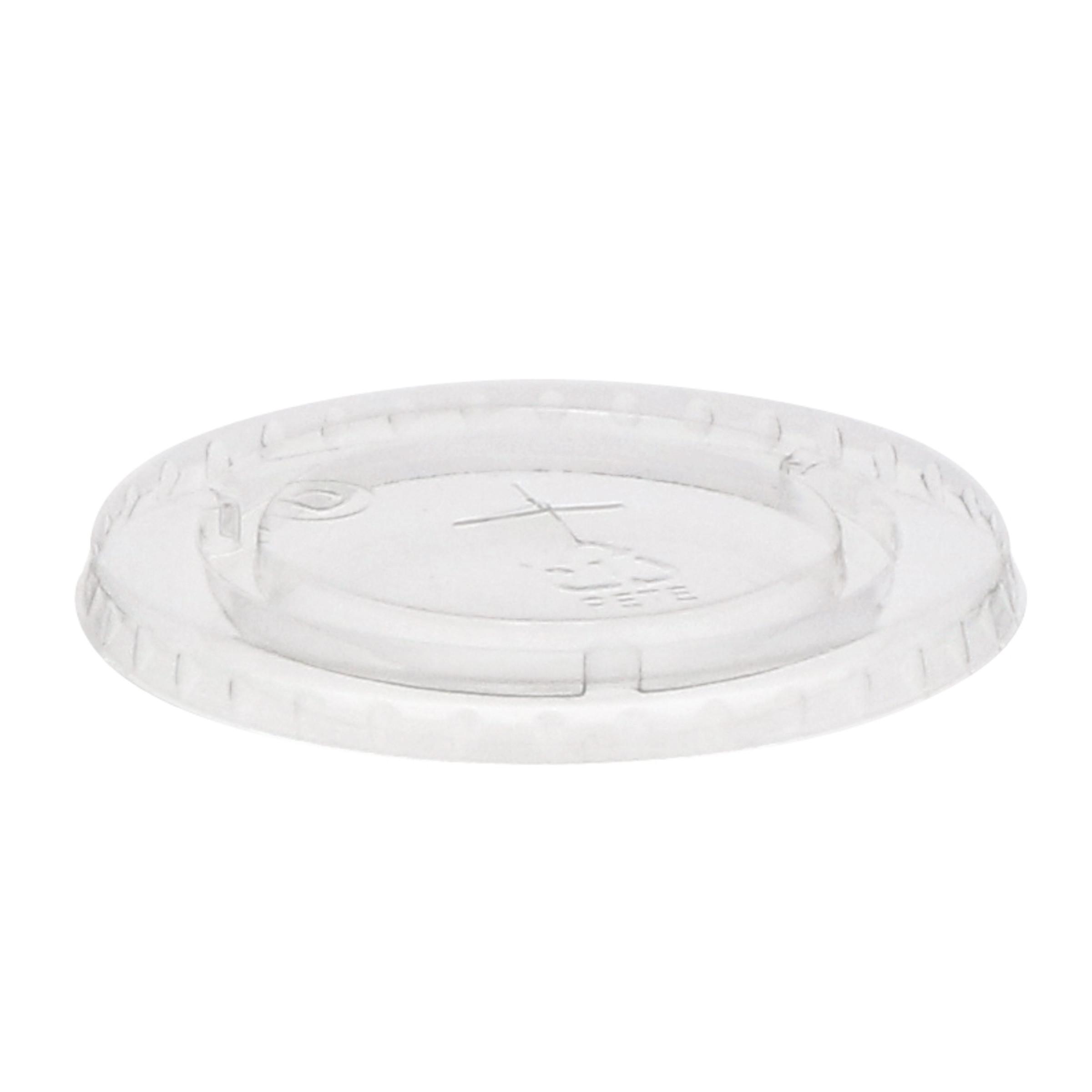 EarthChoice® Lid Flat 4.3X0.3 IN RPET Clear For 32 OZ Cold Cup With Hole 975/Case