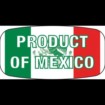 Product Of Mexico Label 0.625X1.25 IN Multicolor Oval 1000/Roll