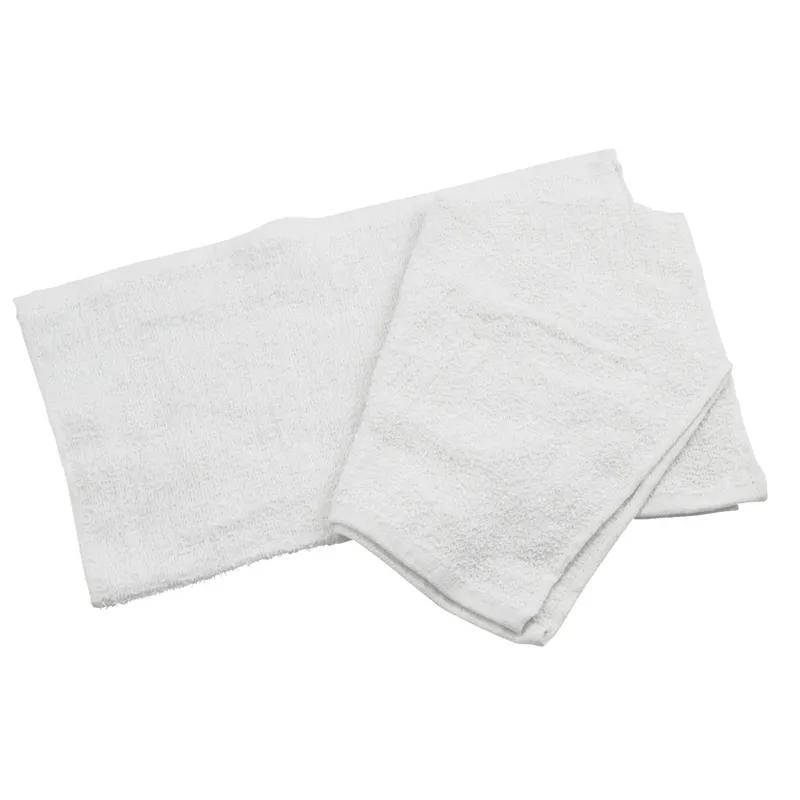 Bar Towel 16X19 IN Cotton Blend (70% Cotton, 30% Polyester) White Rectangle 12/Dozen