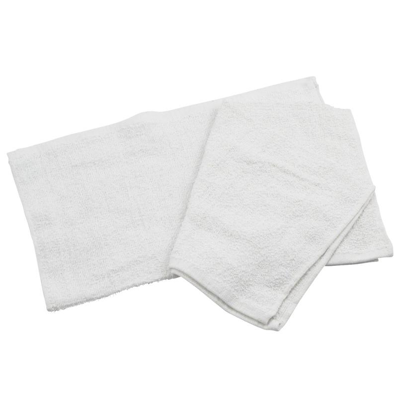 Bar Towel 16X19 IN Cotton Blend (70% Cotton, 30% Polyester) White Rectangle 12/Dozen