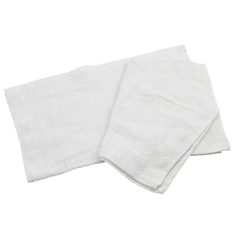 Bar Towel 16X19 IN Cotton Blend (70% Cotton, 30% Polyester) White Rectangle 12/Dozen
