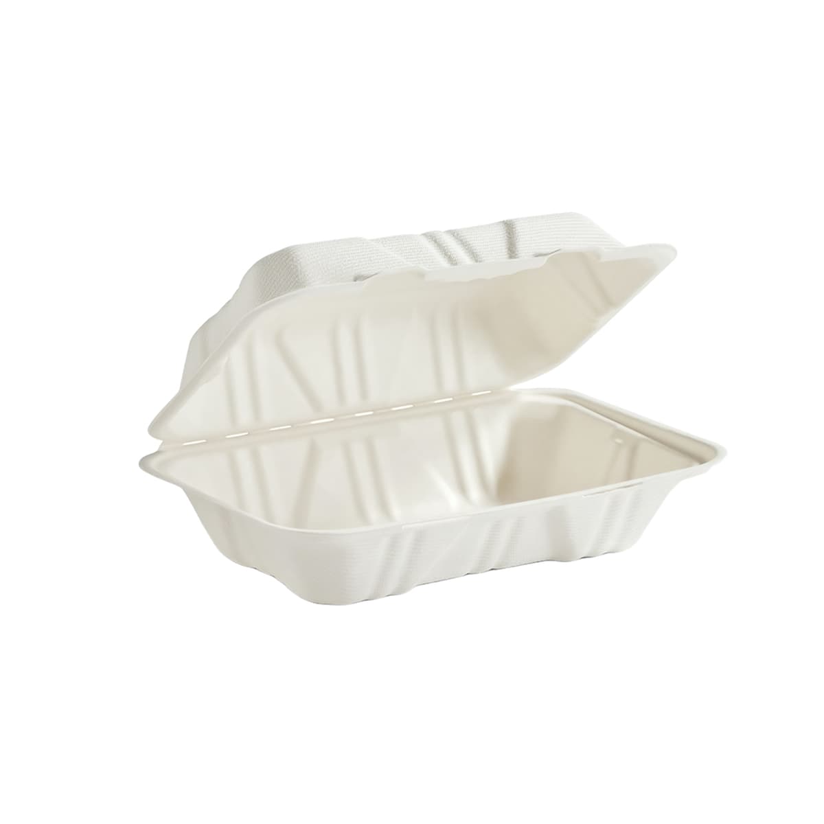 Hoagie & Sub Take-Out Container Hinged With Dome Lid 6X9X3 IN Molded Fiber Rectangle 200/Case