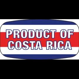 Product of Costa Rica Label 0.625X1.25 IN Multicolor Oval 1000/Roll
