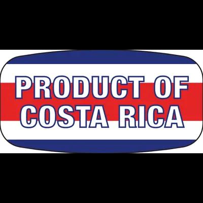 Product of Costa Rica Label 0.625X1.25 IN Multicolor Oval 1000/Roll