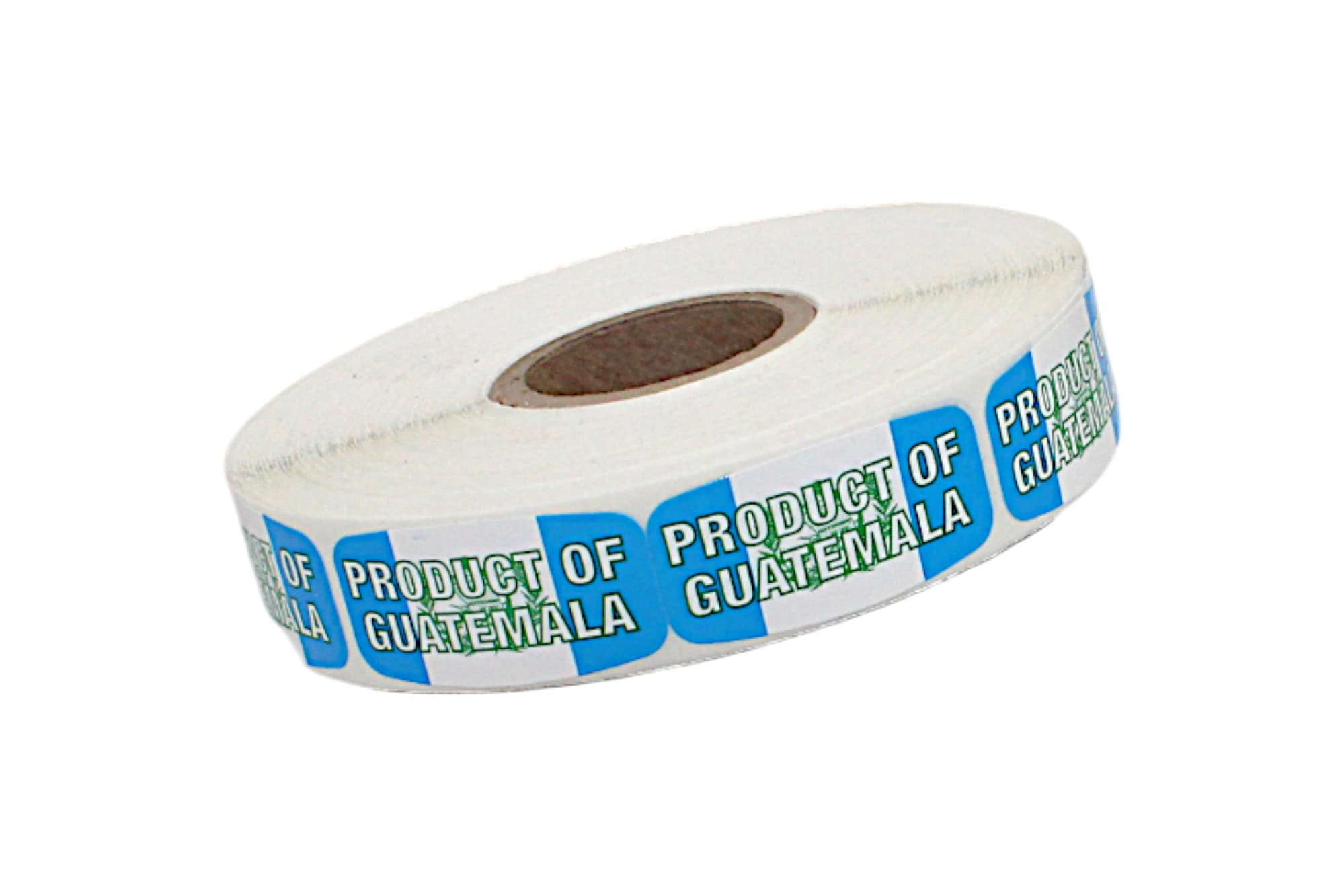 Product of Guatemala Origin Label 0.625X1.25 IN Green Blue White Short Oval 1000 Count/Roll 60 Rolls/Case