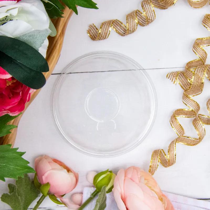 Solo® Lid Dome 3.323X1.503 IN PET Clear For 3 OZ Cold Cup No Hole Freezer Safe 100 Count/Pack 25 Packs/Case