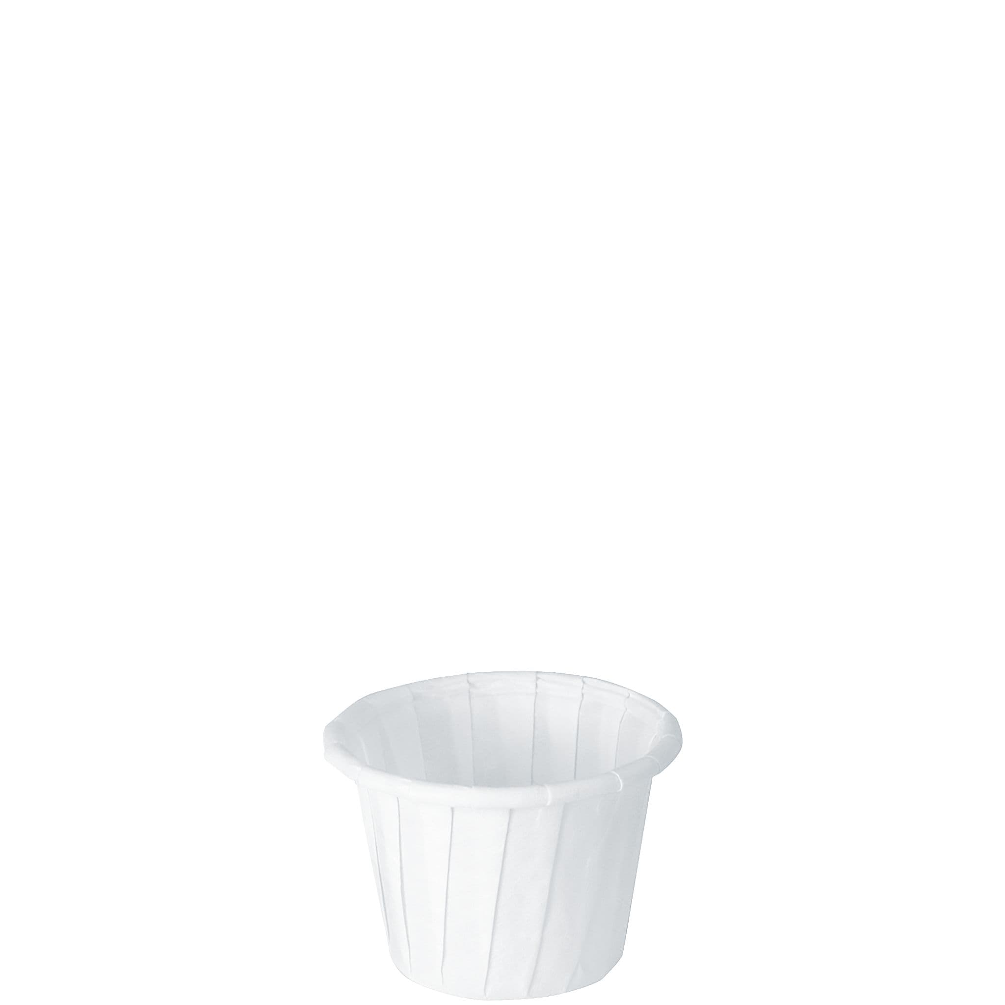 Solo® Souffle & Portion Cup 0.75 OZ Treated Paper White Round 250 Count/Pack 20 Packs/Case 5000 Count/Case