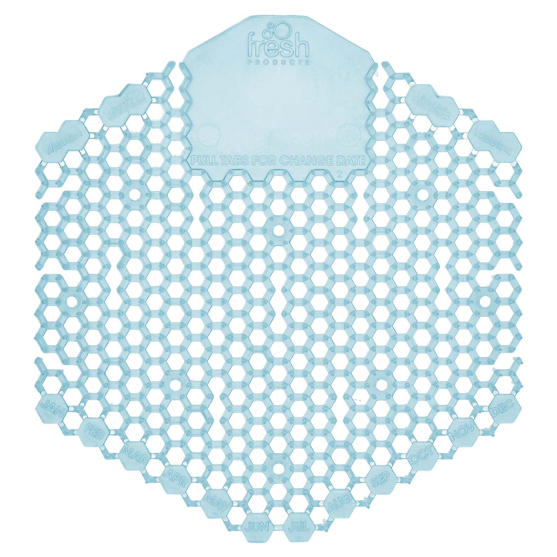 Wave 3D Urinal Screen Ocean Mist Blue Green EVA 7X6.5X0.66 IN 10 Count/Pack 6 Packs/Case 60 Count/Case