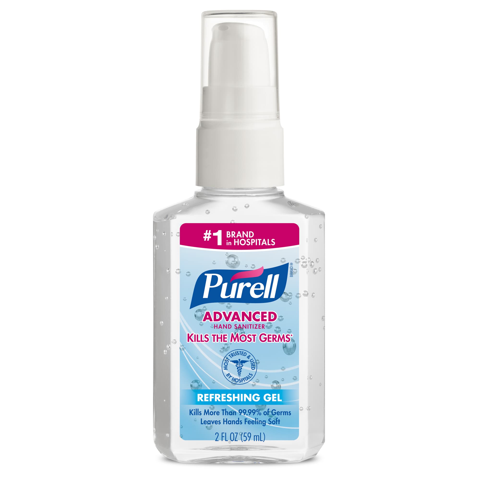 Purell® Hand Sanitizer 2 OZ 1.82X1.03X4.7 IN Clean Scent With Pump Advanced Moisturizers 24/Case