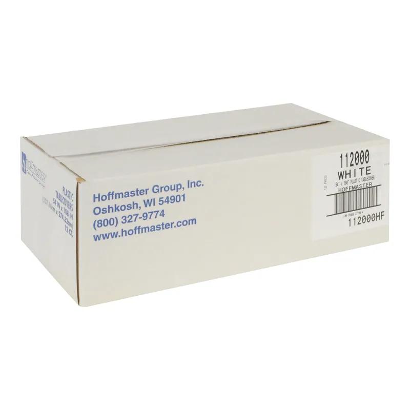 Table Cover 54X108 IN Plastic White 12/Case