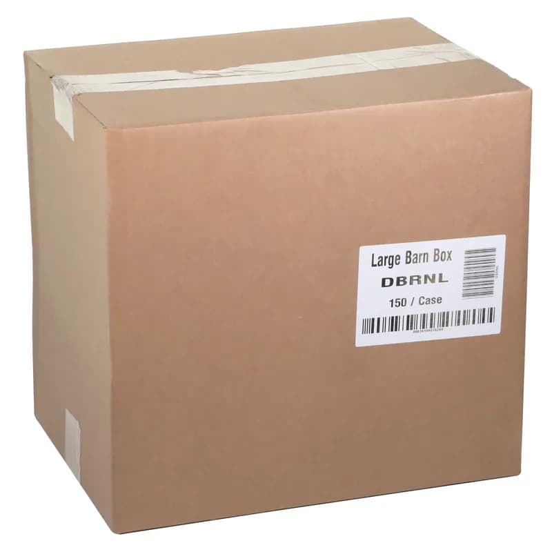 Lunch Take-Out Box Barn 9X5.9X3.1 IN Paperboard White Red 150/Case