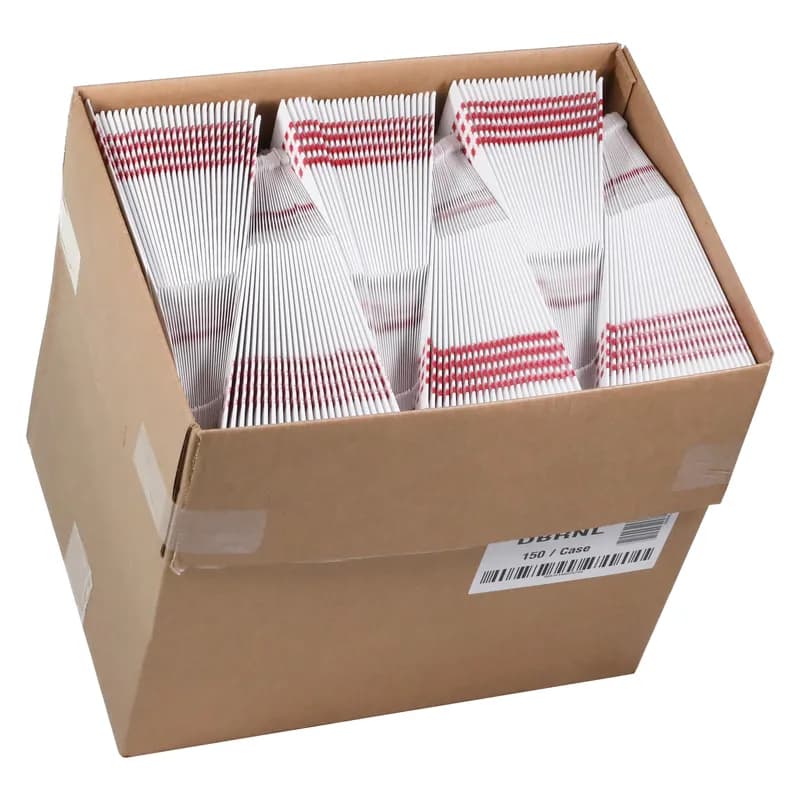 Lunch Take-Out Box Barn 9X5.9X3.1 IN Paperboard White Red 150/Case