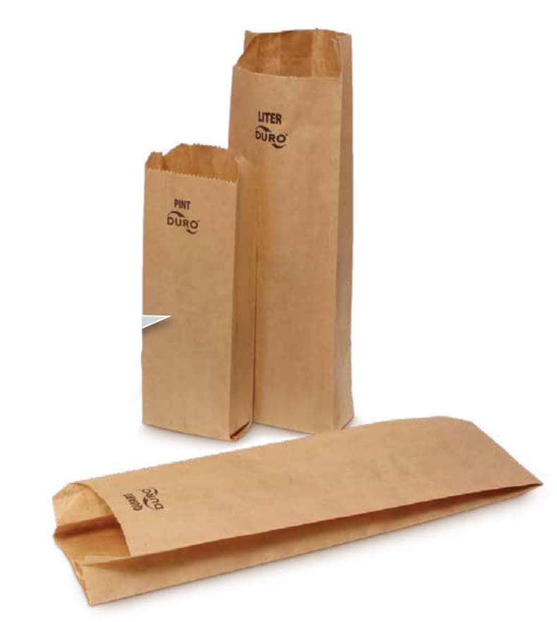 Duro® Liquor Quart Bag 16X4.25X2.5 IN Kraft Paper 35# Kraft 1000/Bundle