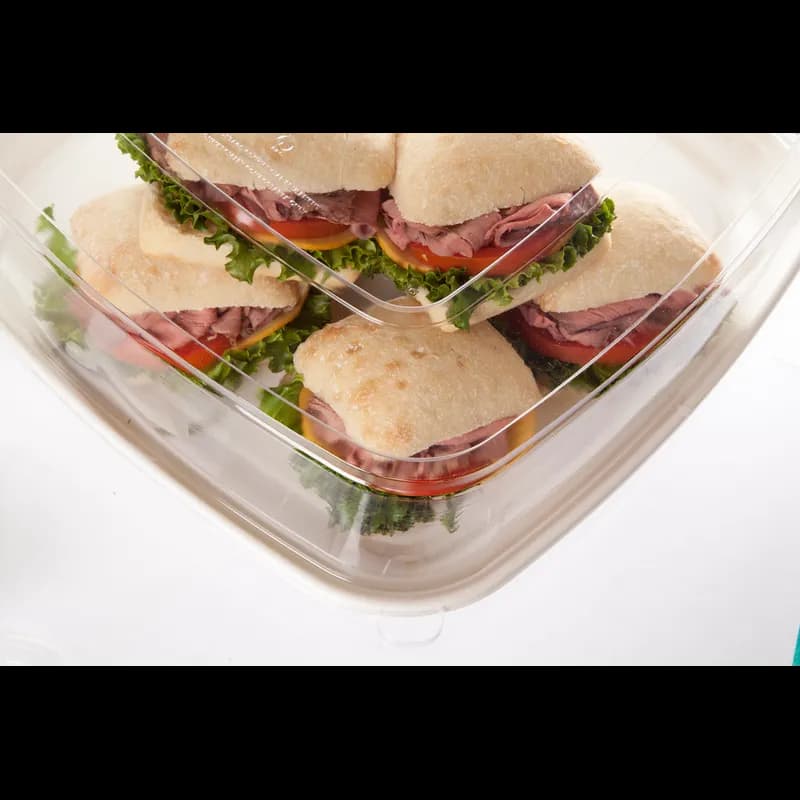 Regalia Lid Dome 16X16X4 IN Sugarcane Clear Square For Container 50/Case