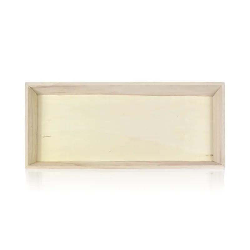 Serving Tray 17X7.5X1.5 IN Wood Natural Rectangle Grease Resistant 10 Count/Case