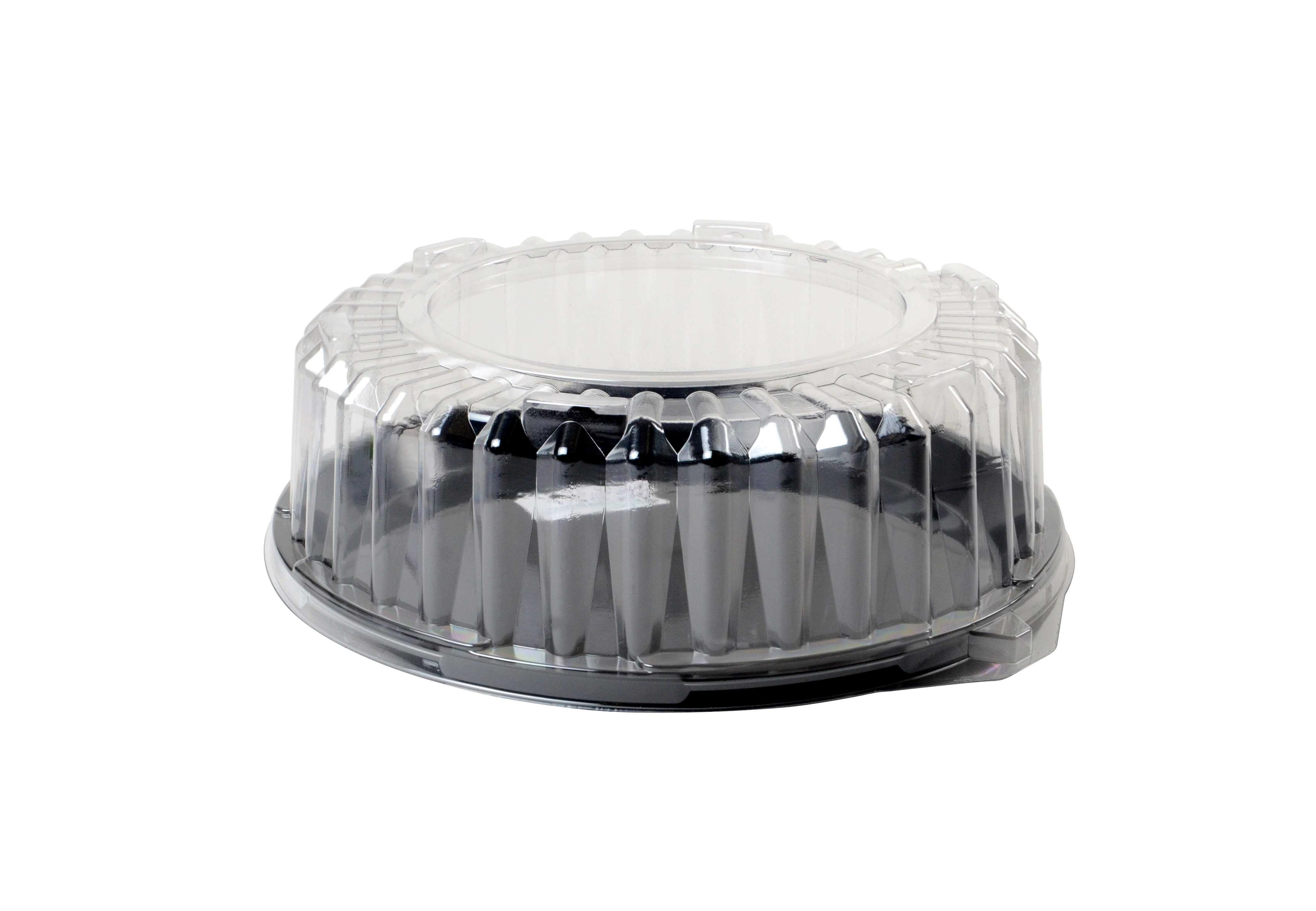 Lid Dome 12 IN PET Clear Round For Container Nesting Ring Unhinged 50/Case