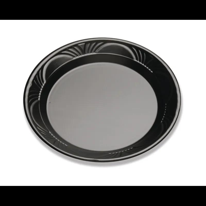 Plate 9 IN Plastic Black 500/Case