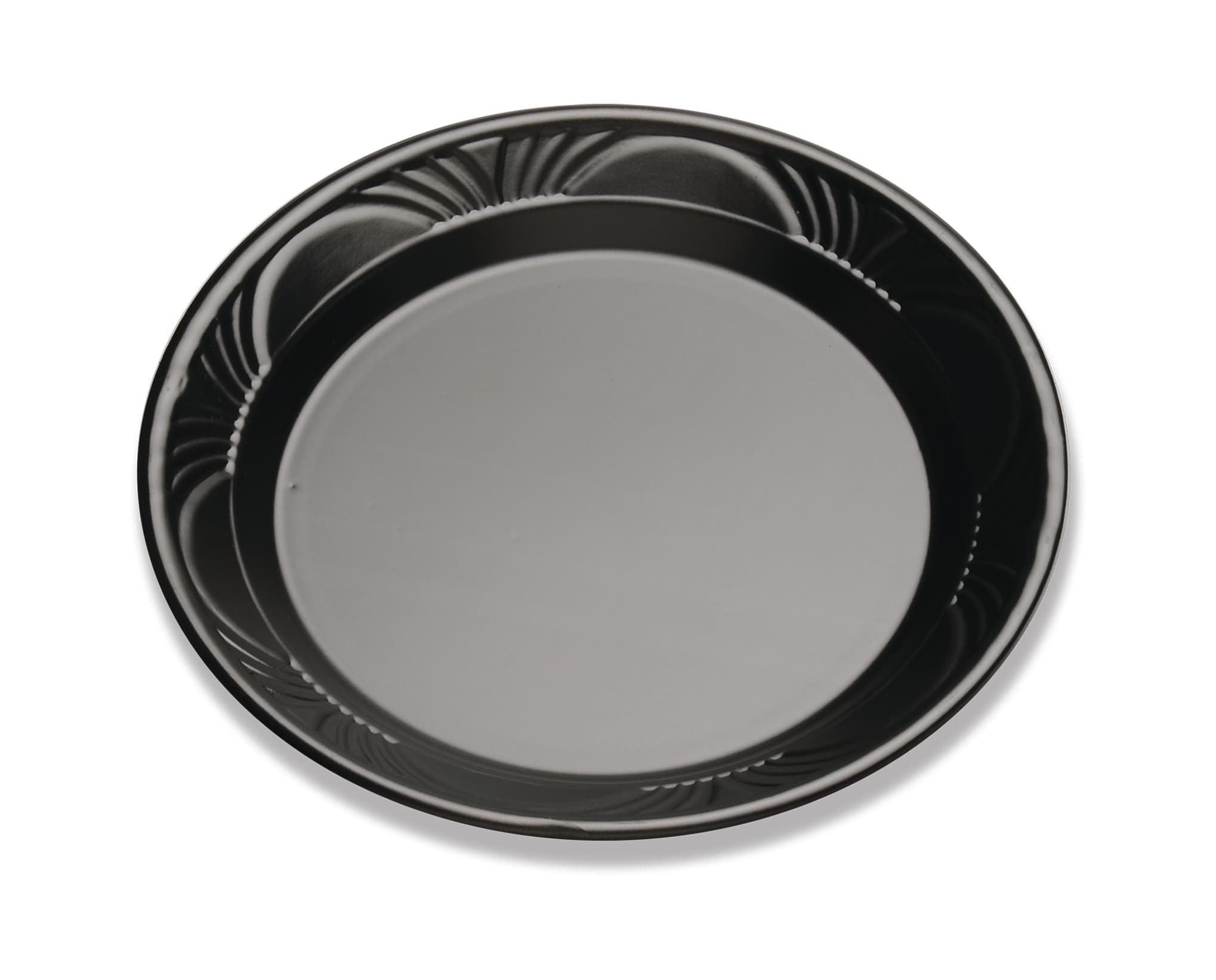 Plate 9 IN Plastic Black 500/Case