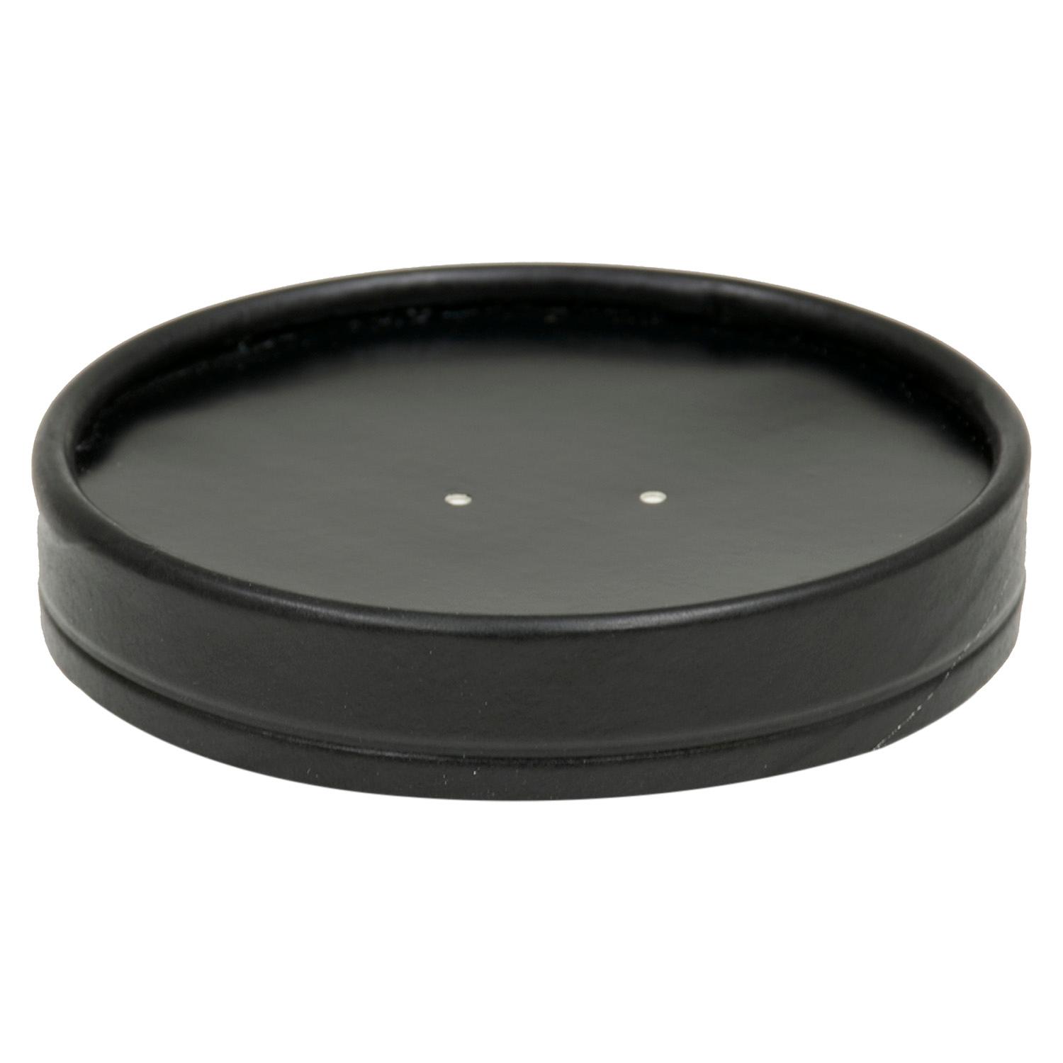 Lid Small (SM) Paper Black For 6-8-10-12 OZ 16 OZ Tall Food Container Bulk 500/Case