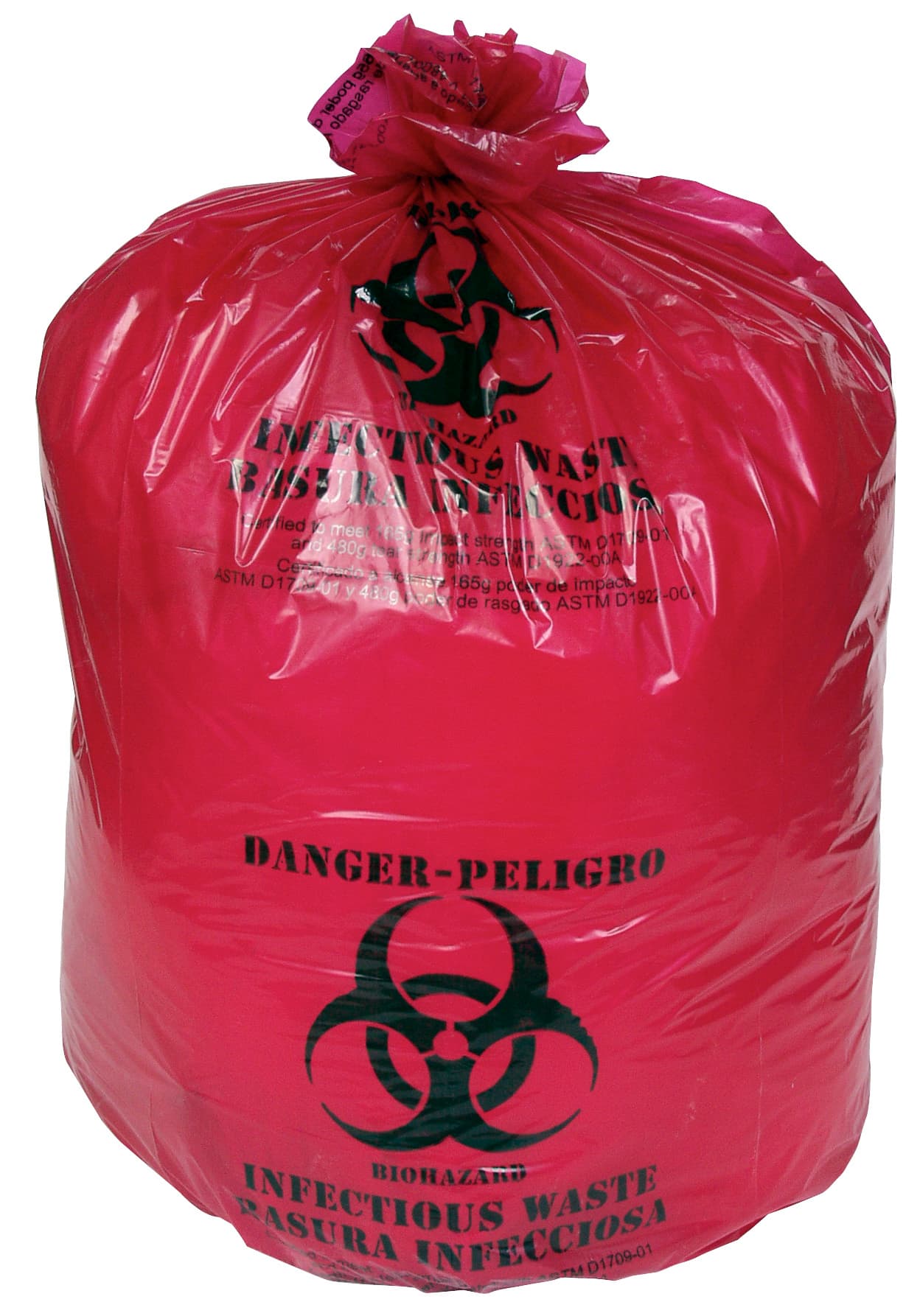 Biohazard Bag 24X24 IN Red 1.4MIL 250/Case