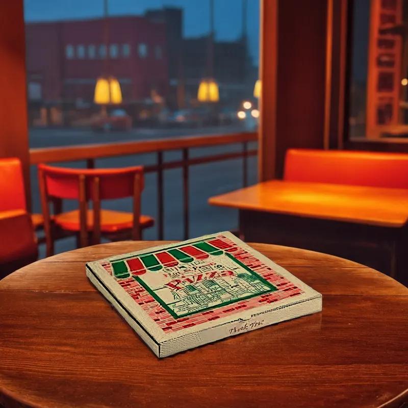 Pizza Box 24X24X2 IN Corrugated Paperboard Kraft Stock Print 25/Bundle