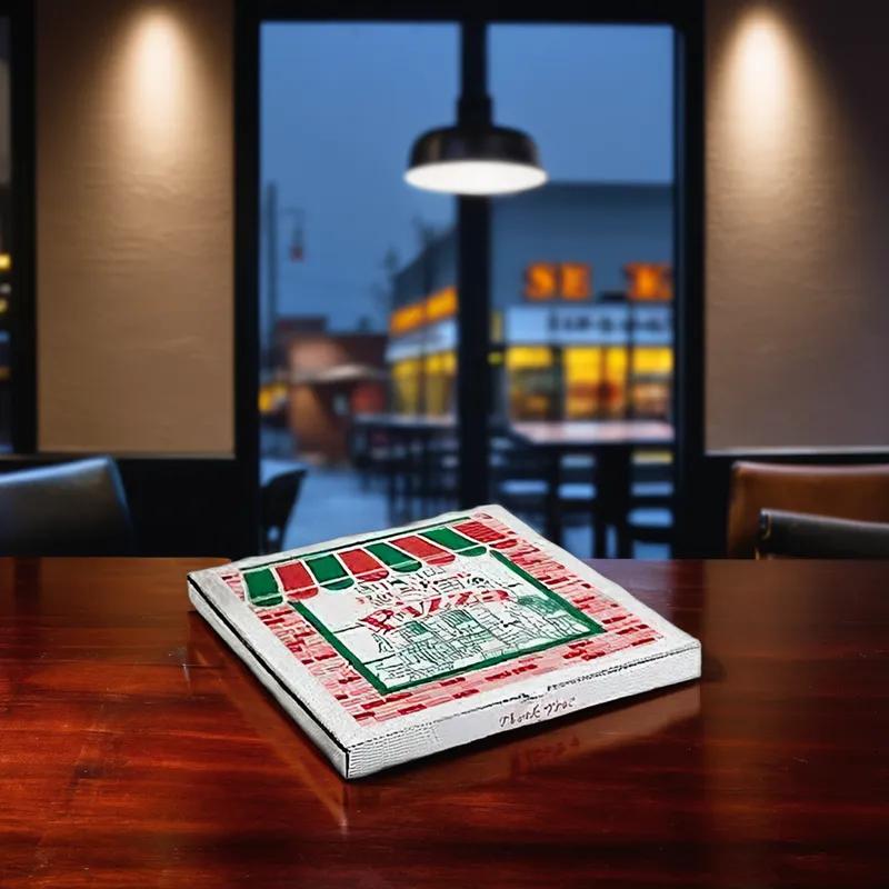 Pizza Box 24X24X2 IN Corrugated Paperboard Kraft Stock Print 25/Bundle