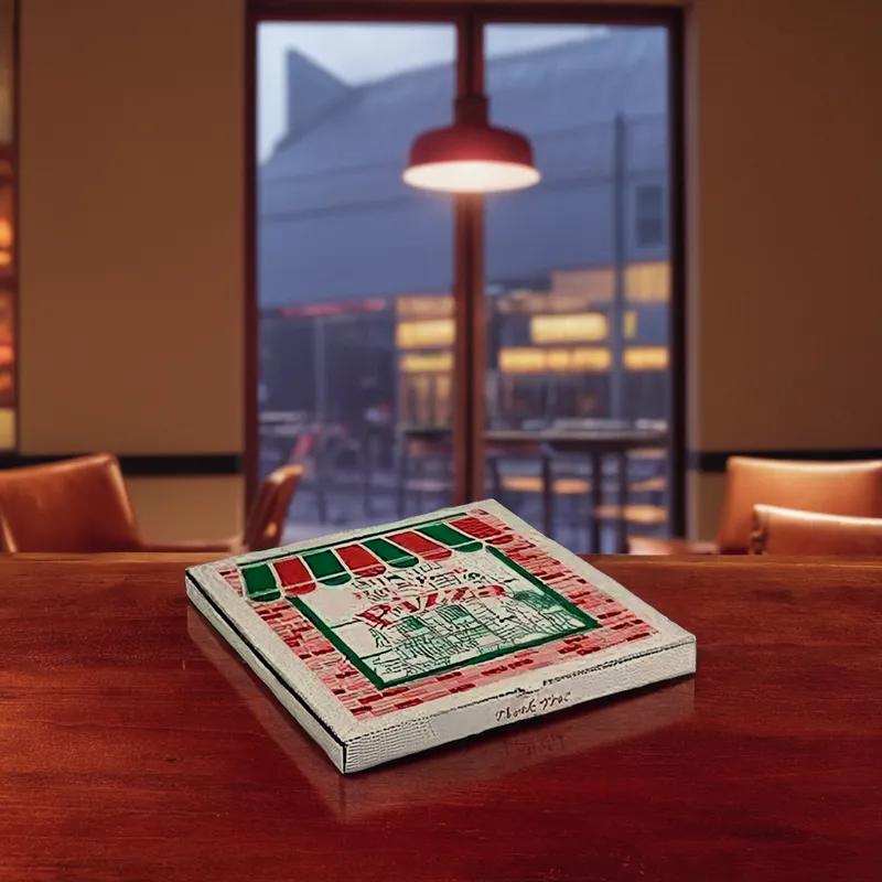 Pizza Box 24X24X2 IN Corrugated Paperboard Kraft Stock Print 25/Bundle