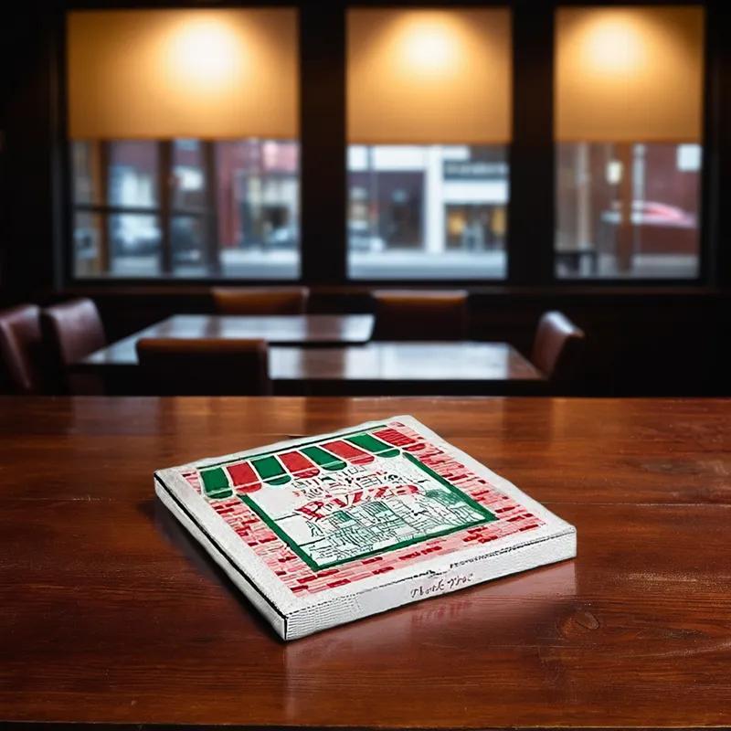 Pizza Box 24X24X2 IN Corrugated Paperboard Kraft Stock Print 25/Bundle
