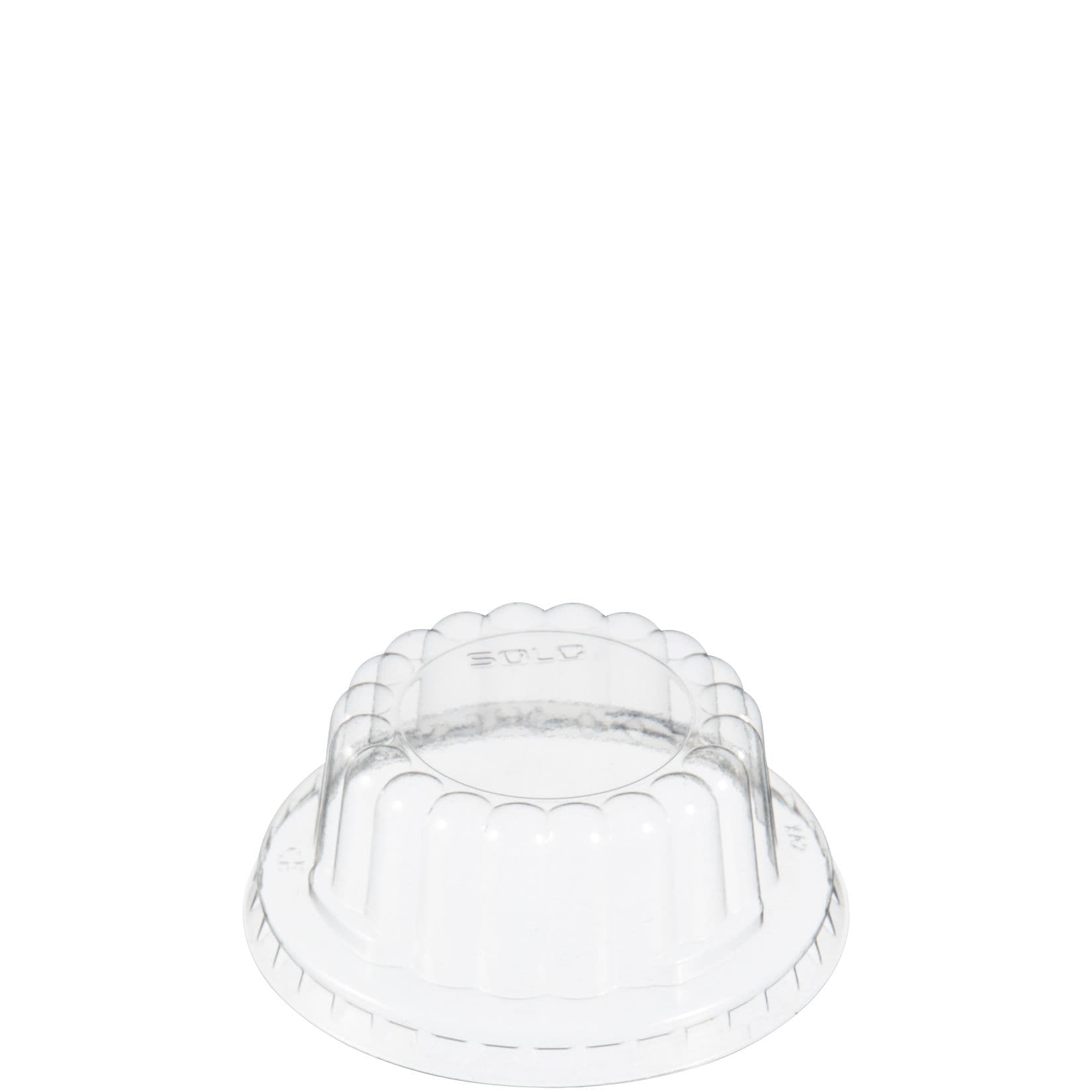 Solo® Lid Dome 3.126X1.25 IN PET Clear Round For 3.5 OZ Cold Container Freezer Safe 100 Count/Pack 10 Packs/Case