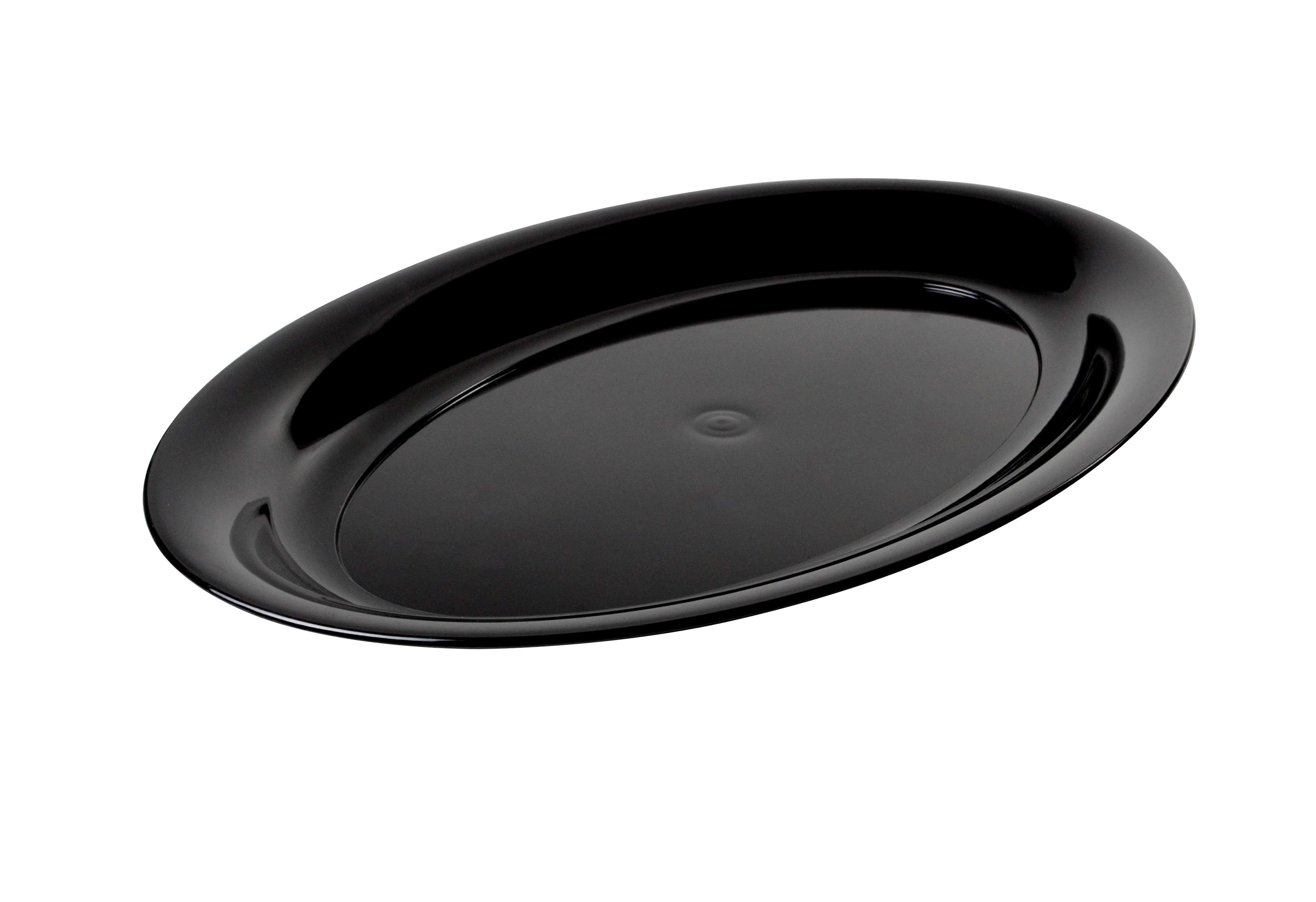 Platter Pleasers Serving Tray Base 21X14 IN PS Black Oval 20/Case