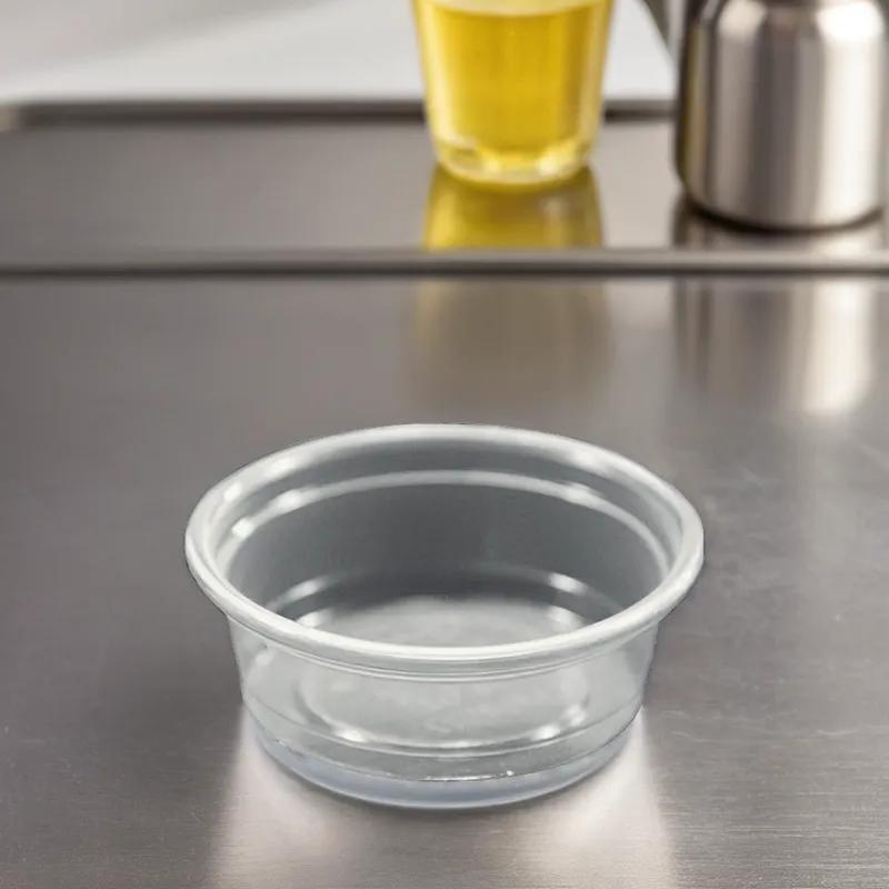 Dart® Conex Complements® Souffle & Portion Cup 0.5 OZ PP Clear Round Crack Resistant 2500/Case